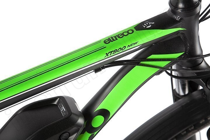 Электровелосипед (велогибрид) черно-зеленый Eltreco XT 800 new - фото 2